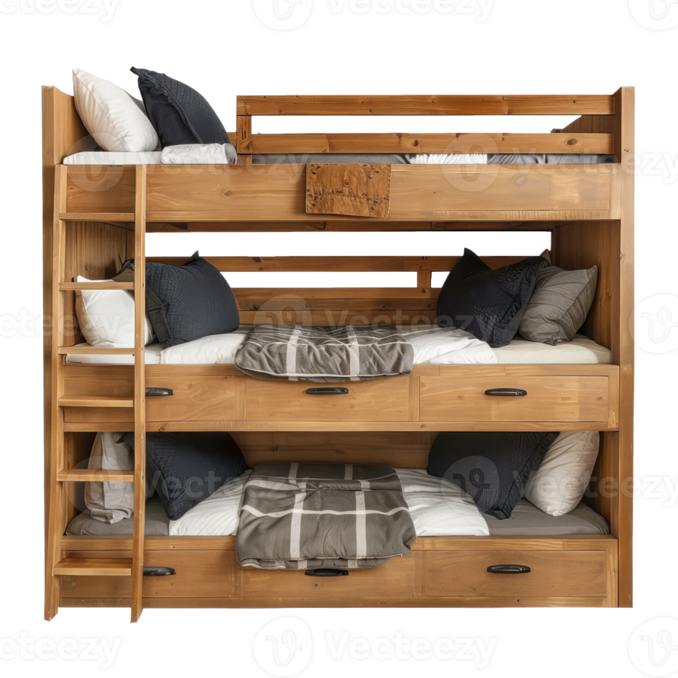 Bunk Bed top view full length isolate on transparency background png