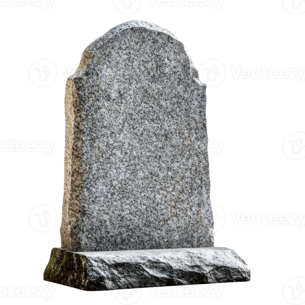 RIP Headstone front view isolate on transparency background png