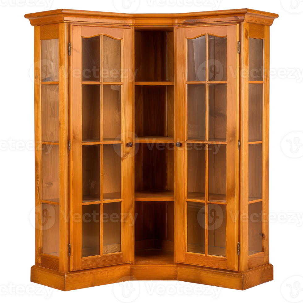 Corner Cabinet front view full length isolate on transparency background png