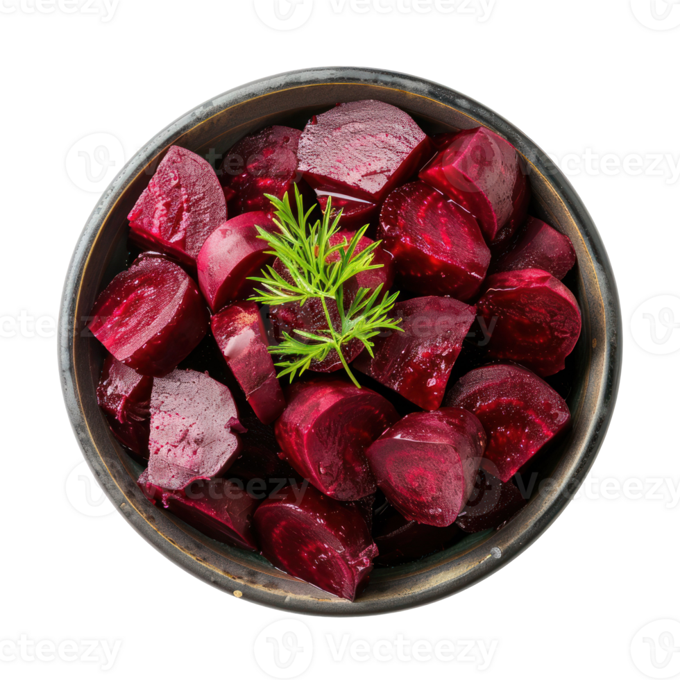 beetroot in a bowl on a transparent background png