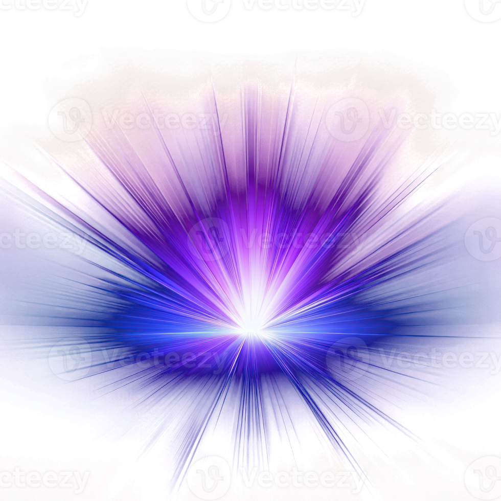 one blue and purple light ray blurred with transparency background png