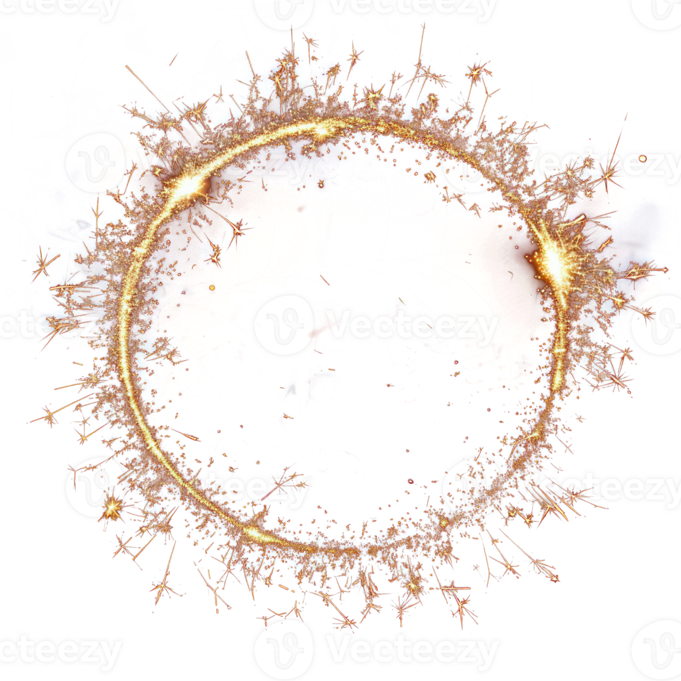 light celebration circle on transparency background png