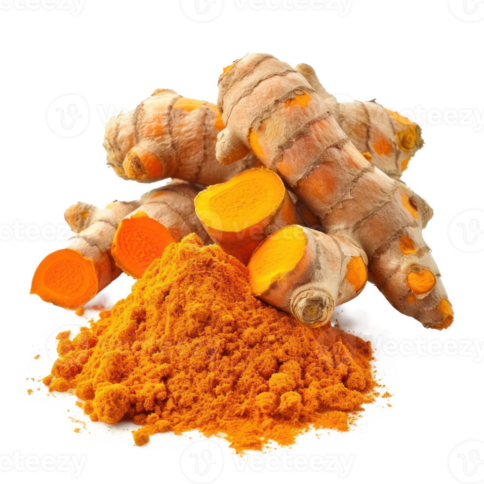 Turmeric isolate on transparency background png