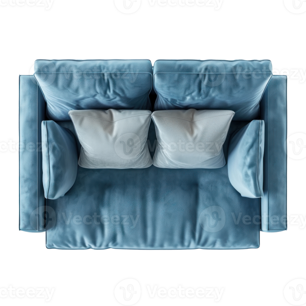 Loveseat top view full length isolate on transparency background png
