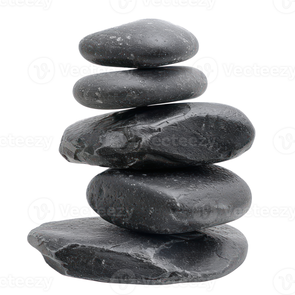 Zen stone, stack stone isolate on transparency background png