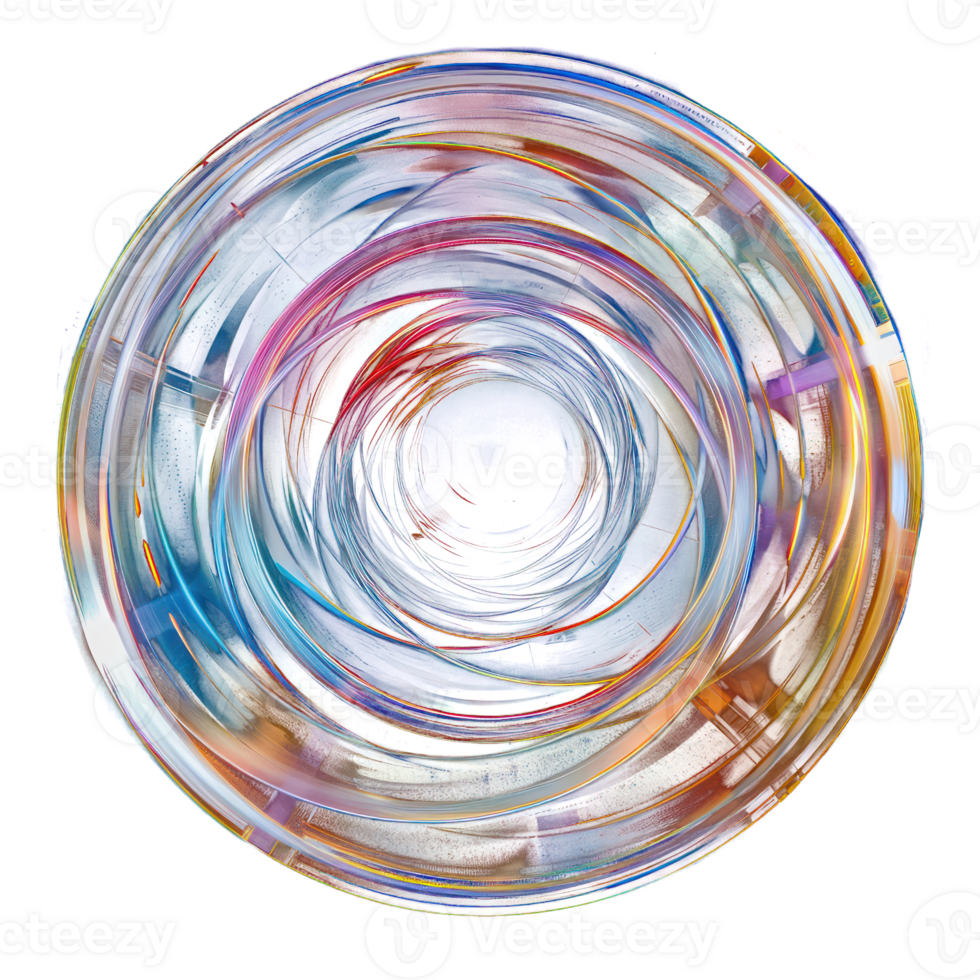 Subatomic circular refractions, image board on transparency background png