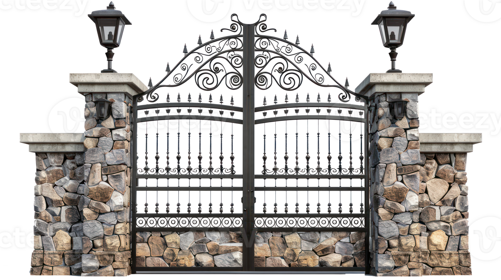 Driveway Gates isolate on transparency background png