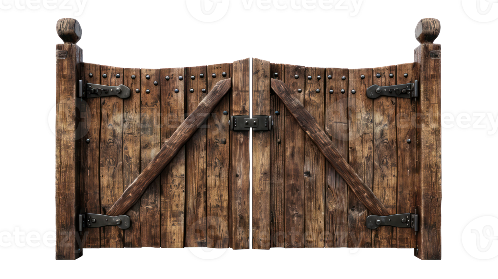 Wooden Gates isolate on transparency background png