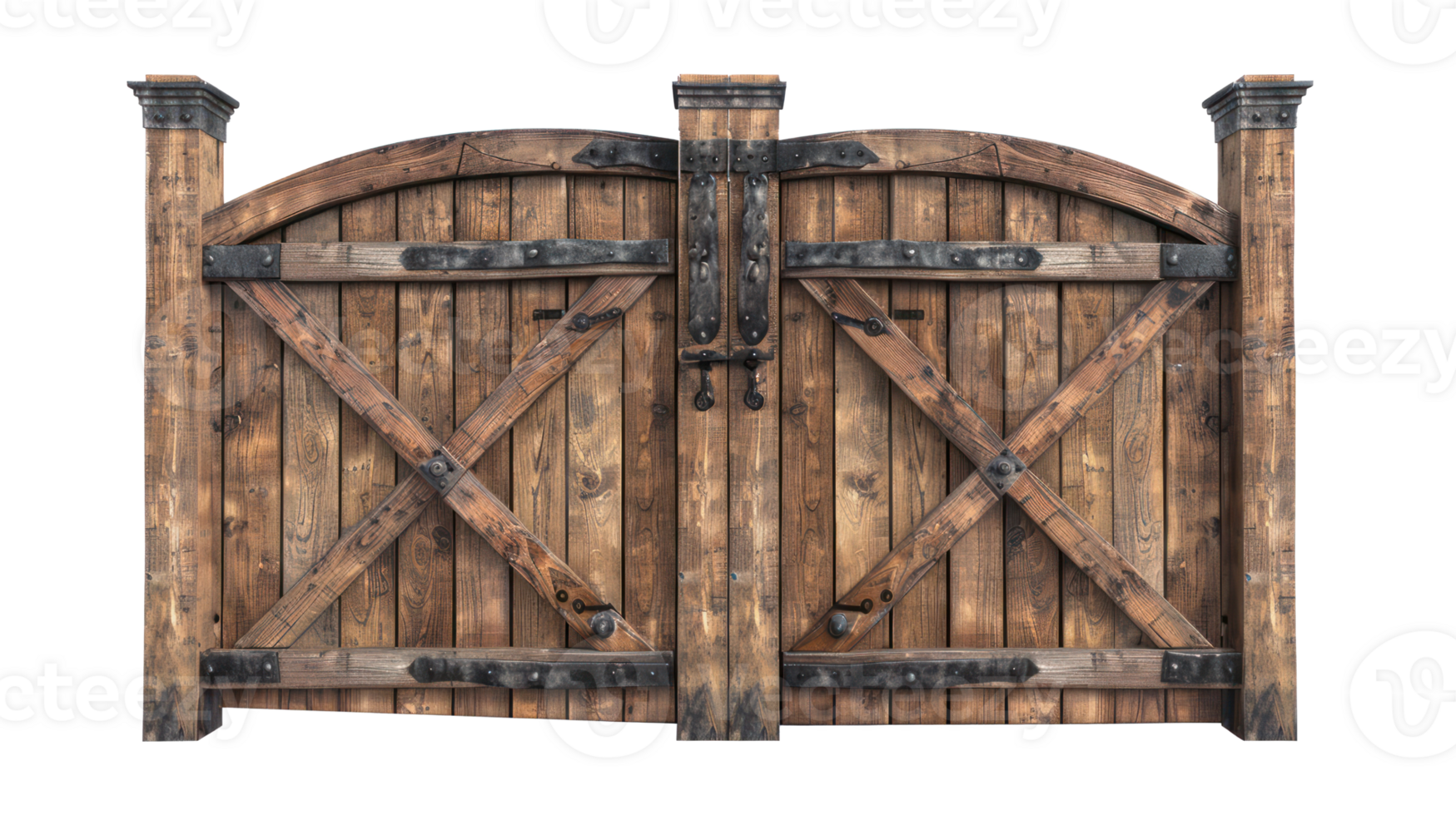 Wooden Gates isolate on transparency background png