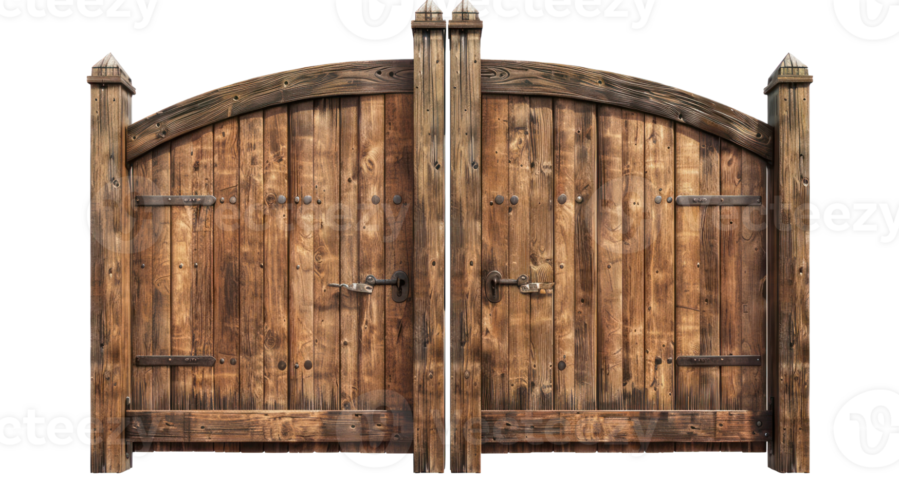 Wooden Gates isolate on transparency background png