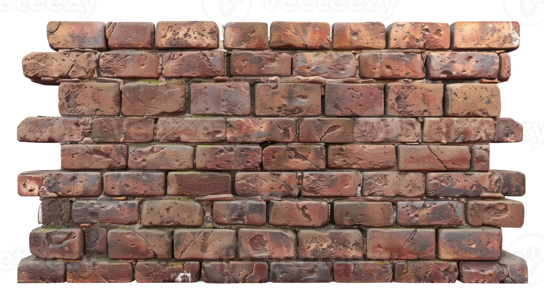 3d Brick wall isolate on transparency background png
