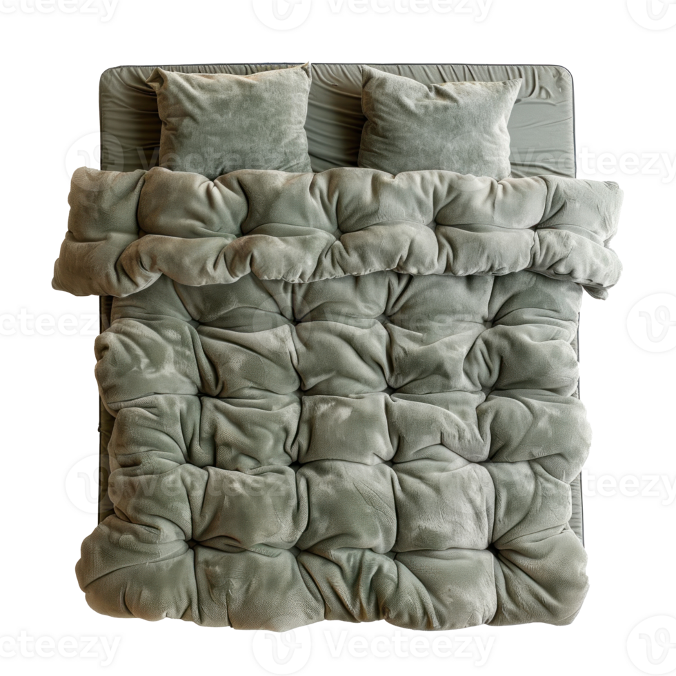 Futon Bed top view full length isolate on transparency background png