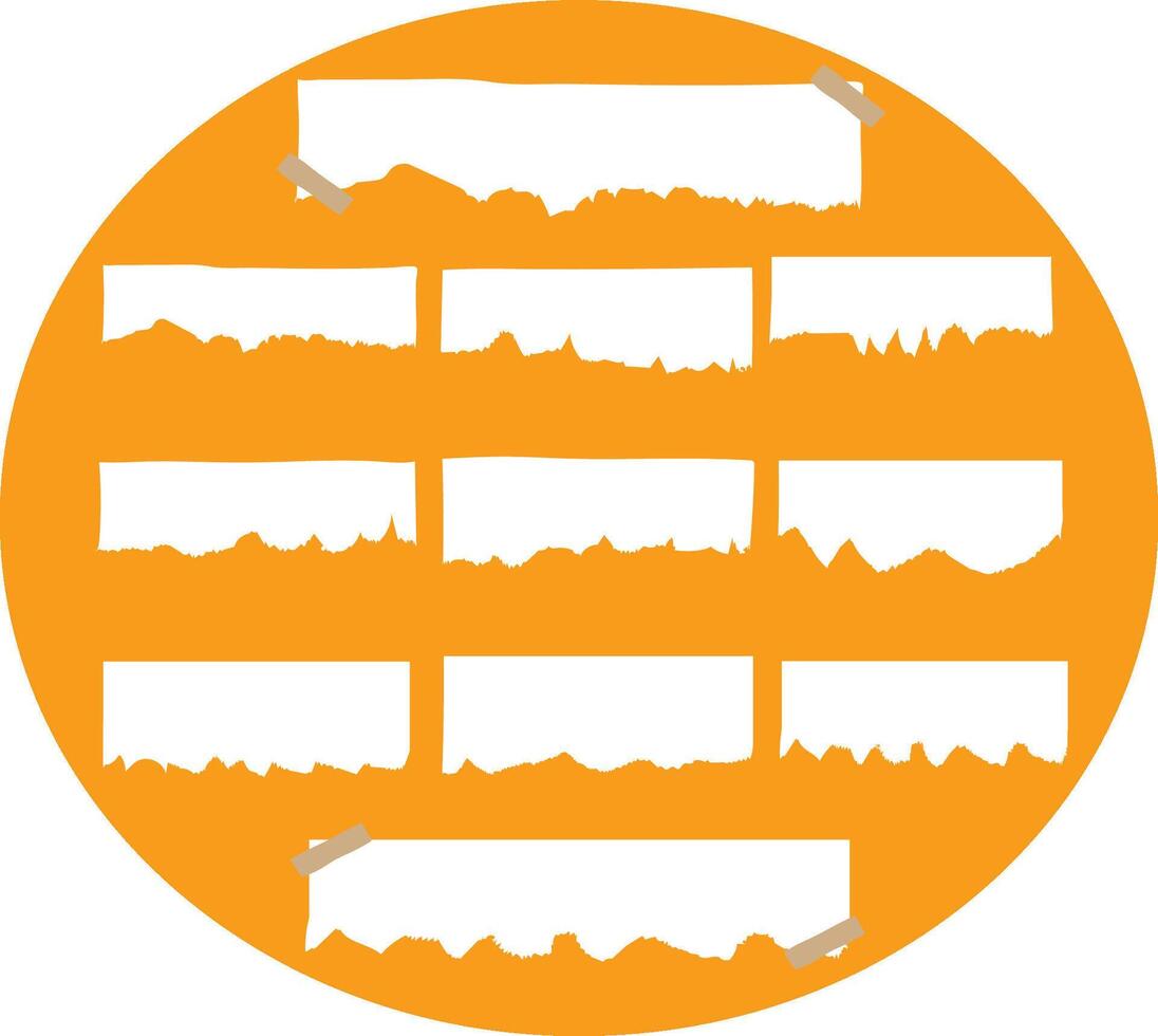 set of paper Torn paper vector