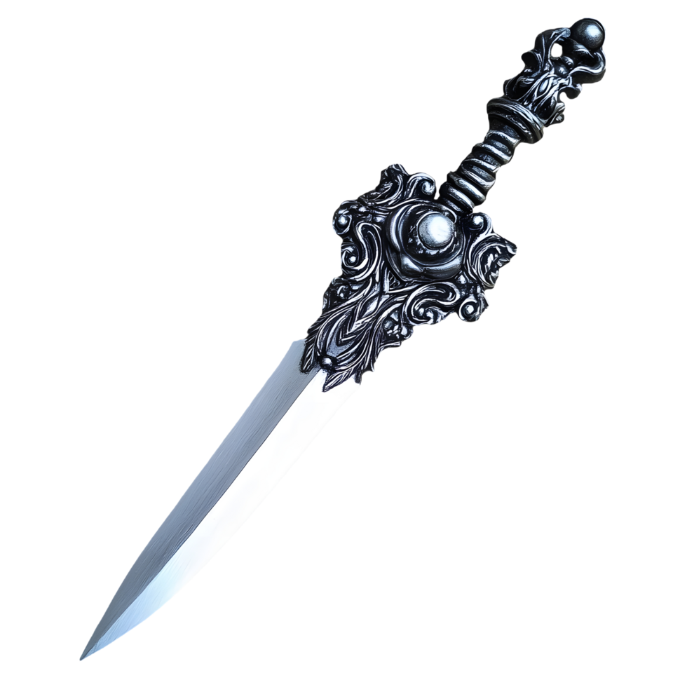 a sword with a silver blade on a transparent background png