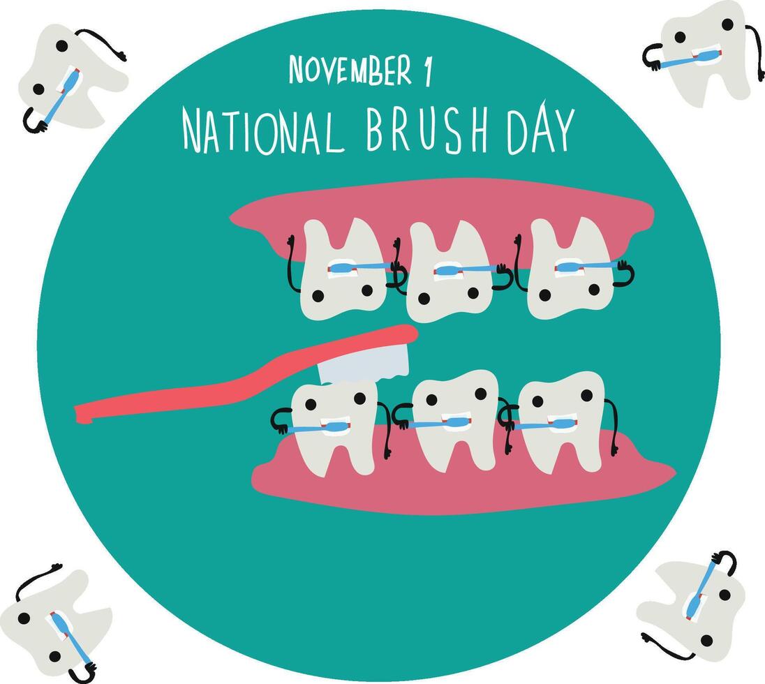 national brush day vector