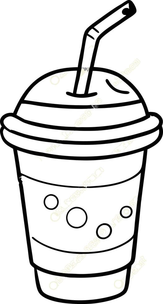 drinking container cup with a coffee vector