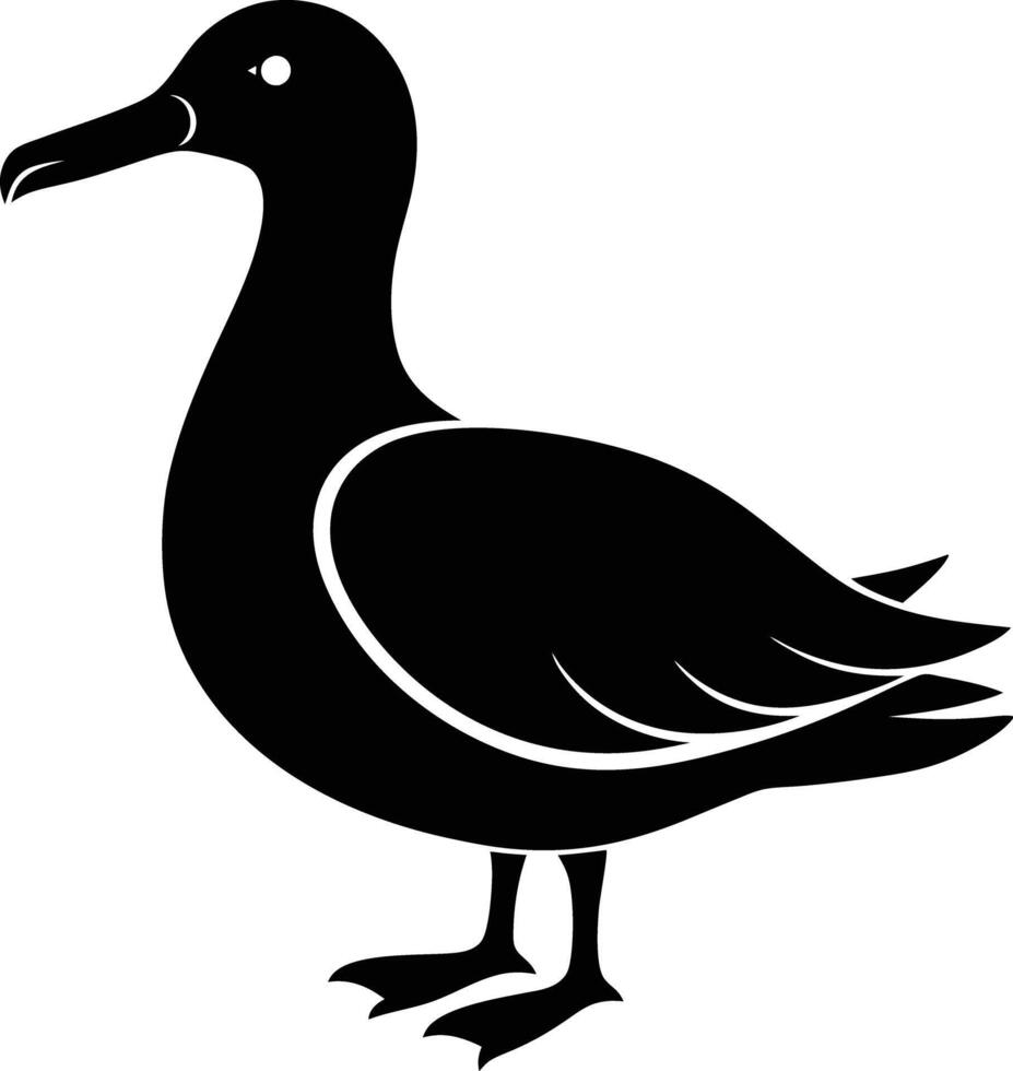 a silhouette of albatross vector