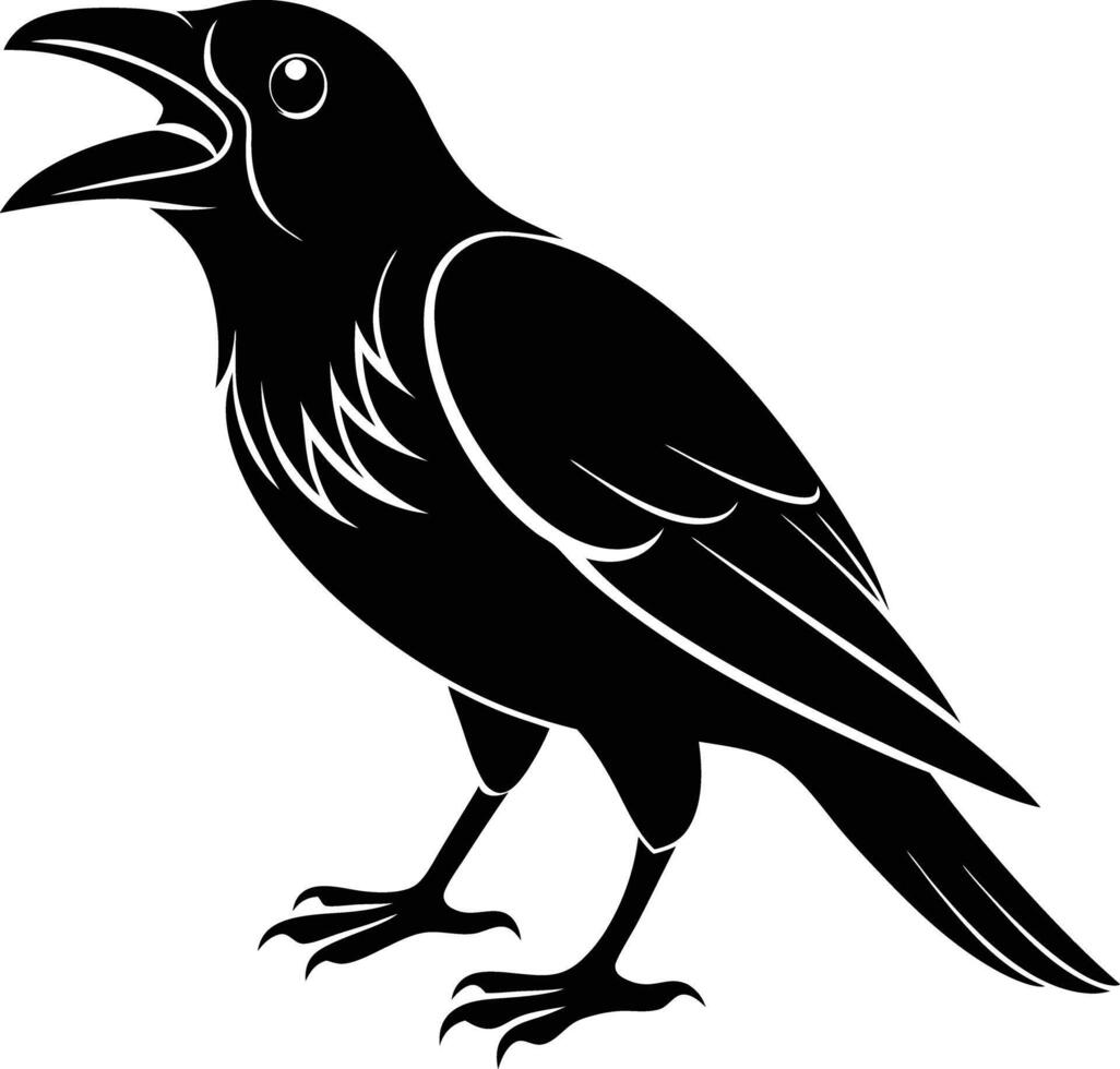 crow bird screams icon illustration vector