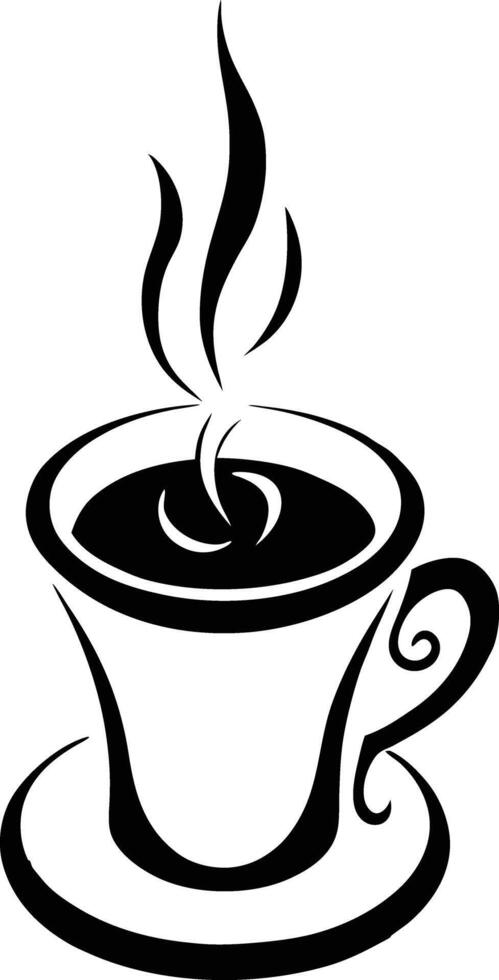 coffee turk with fire illustration vector