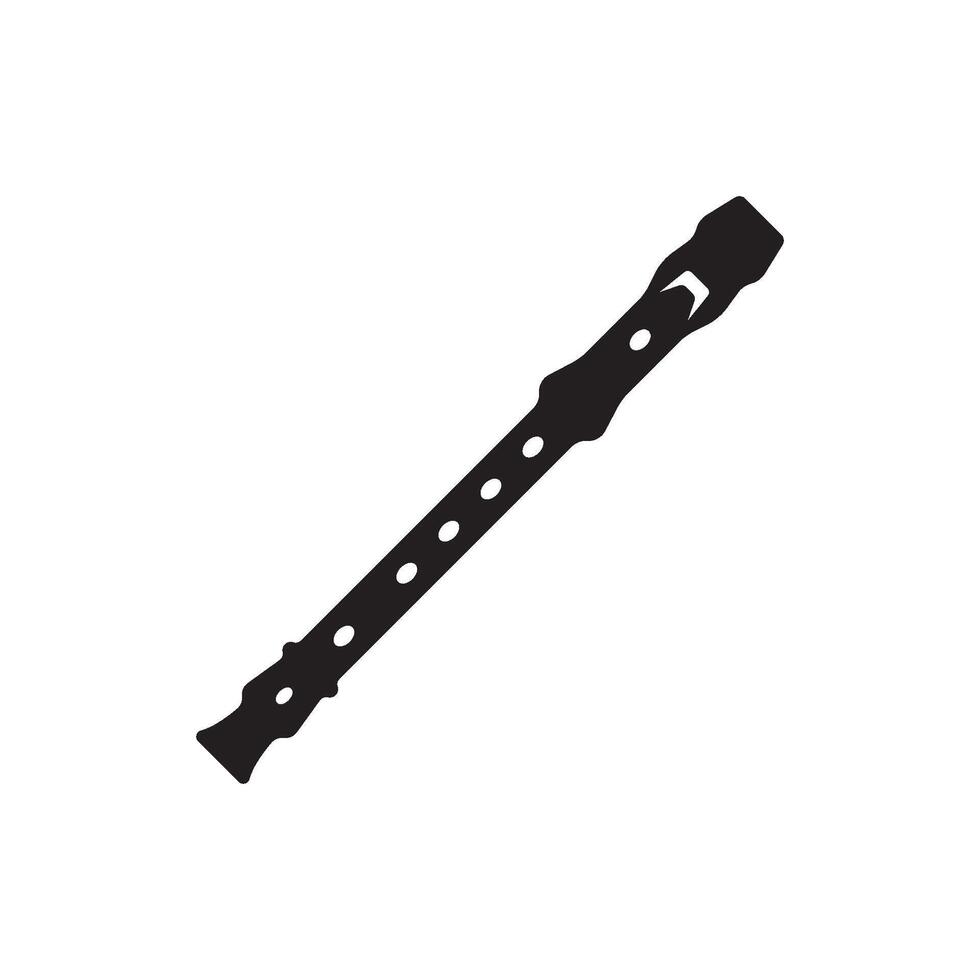 Wooden flute music instrument emoji symbol illustration vector