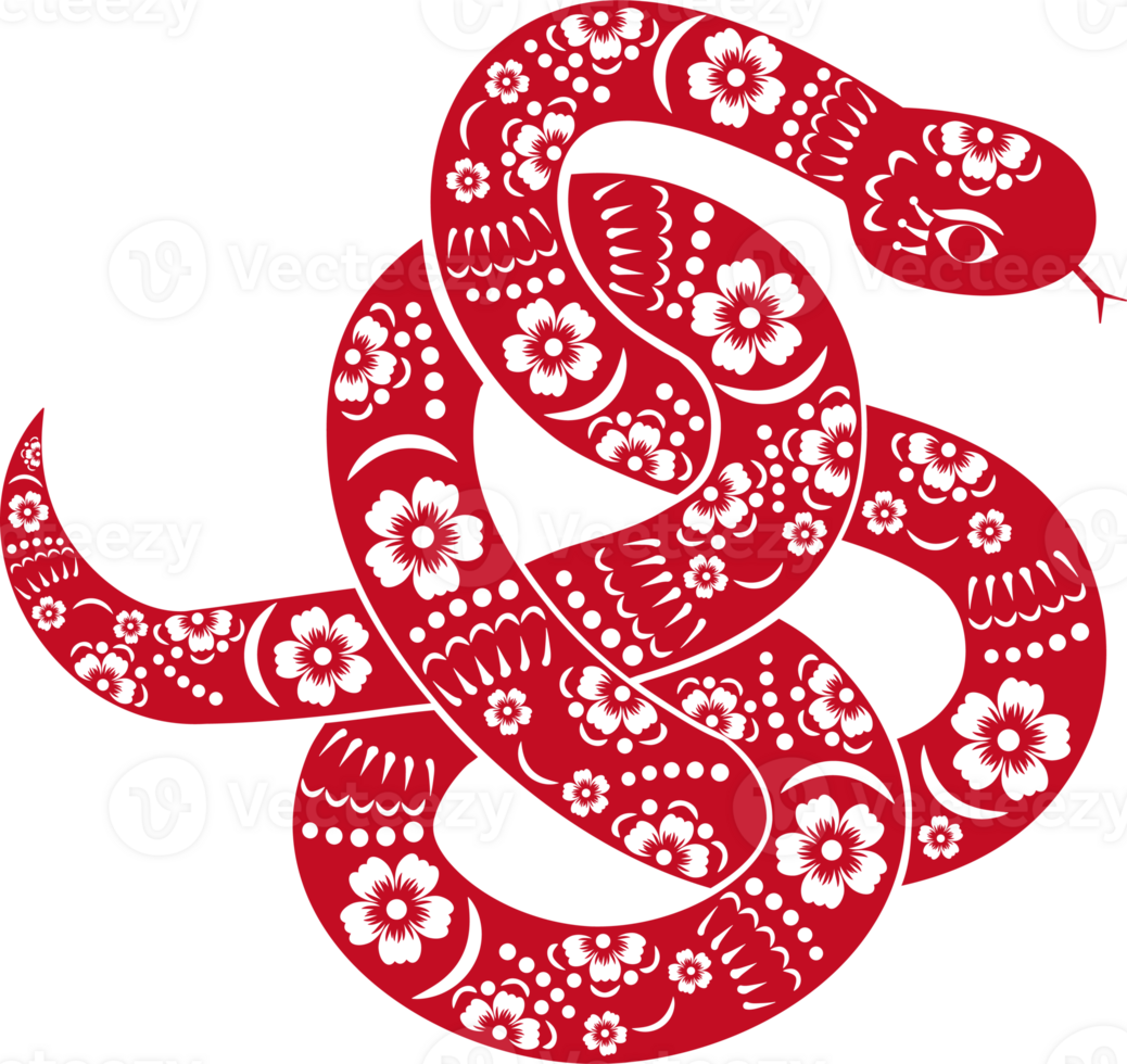 Paper-cut snake pattern, suitable for the Year of the Snake png