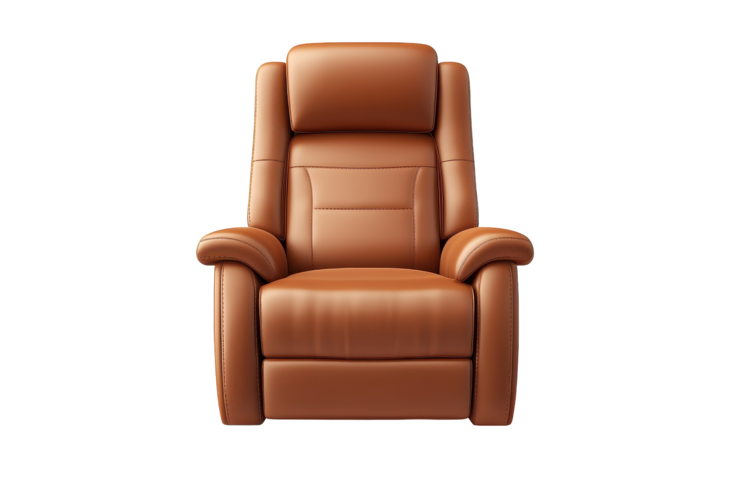 Comfortable leather recliner chair for relaxation in a modern living room setting png