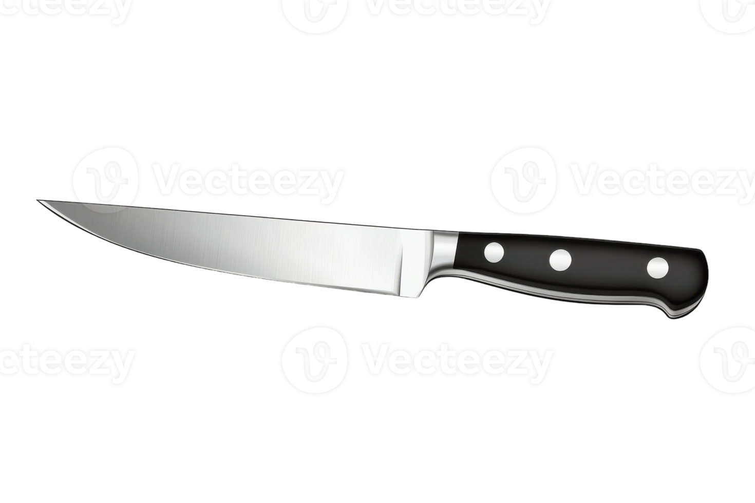 High-quality chef's knife resting on a simple background showcasing its sleek design and sharp edge png