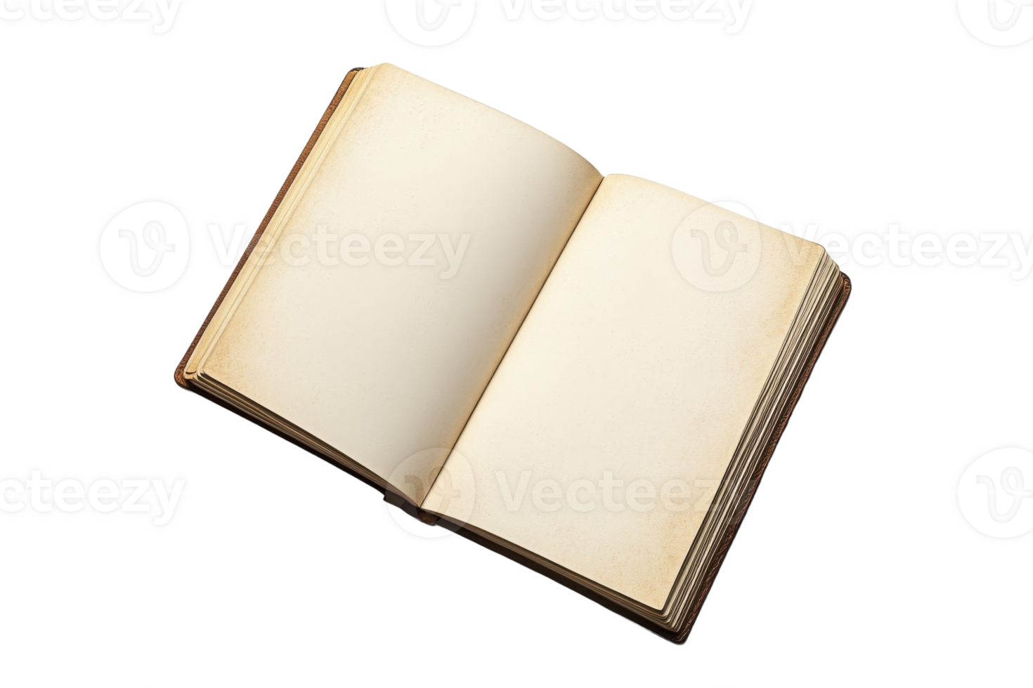 An open book with blank pages resting on a flat surface, inviting creativity and new ideas png