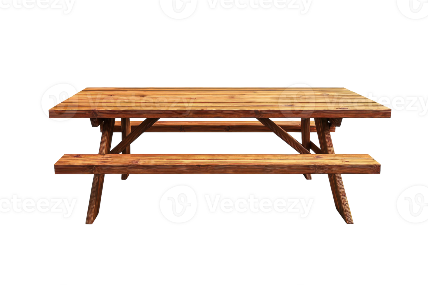 Wooden picnic table in a simple design suitable for outdoor gatherings and family events png