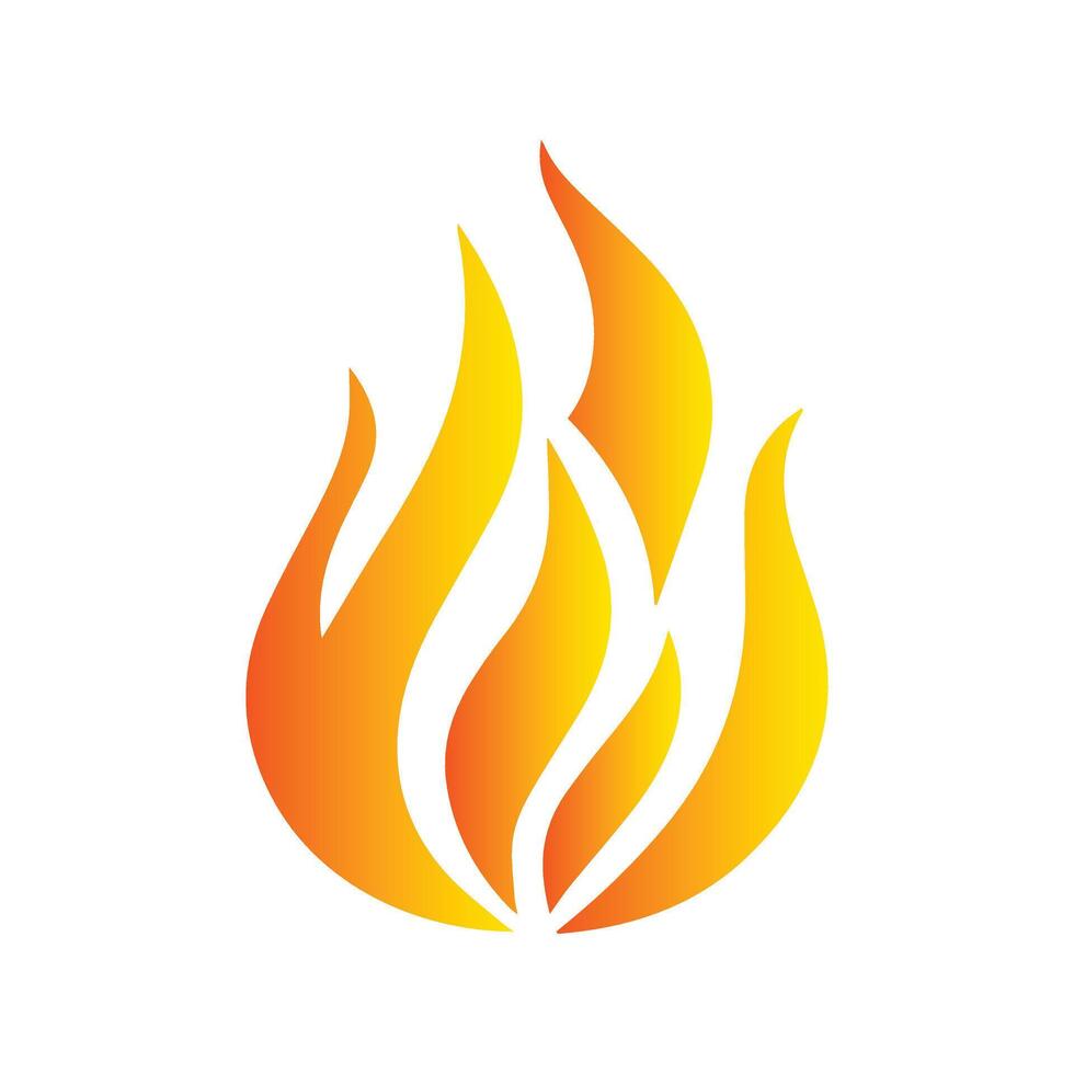 Abstract Fire or Flame Icon Design Template vector