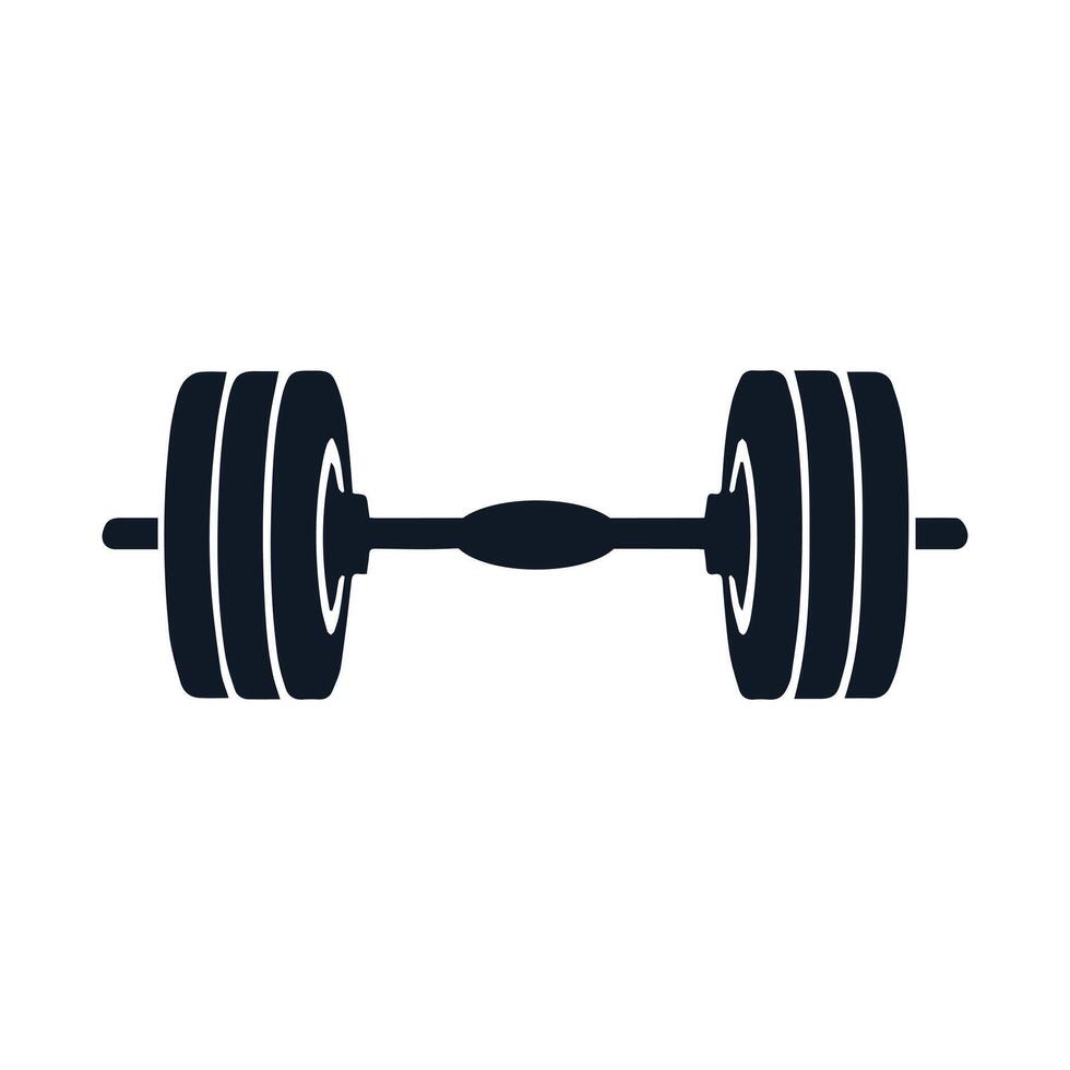 Abstract Gym Fitness Dumbbell Icon Design Template vector