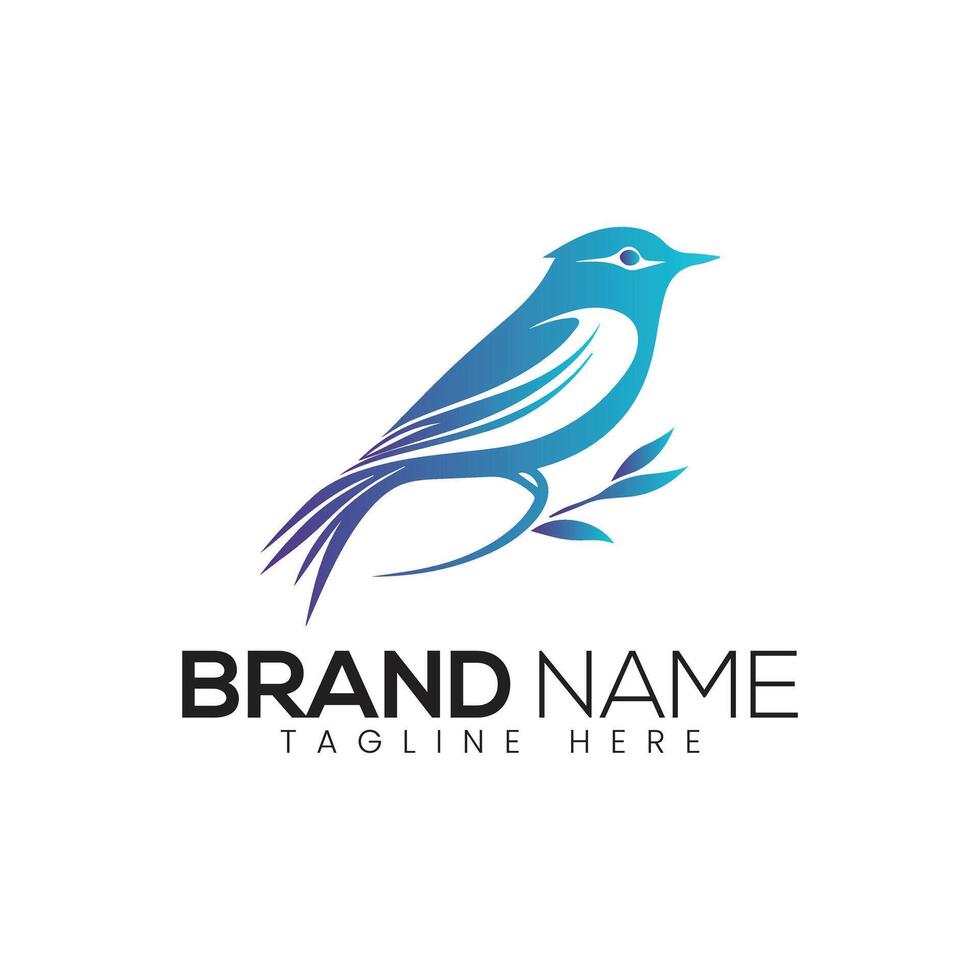 Abstract Bird Logo Design Template vector