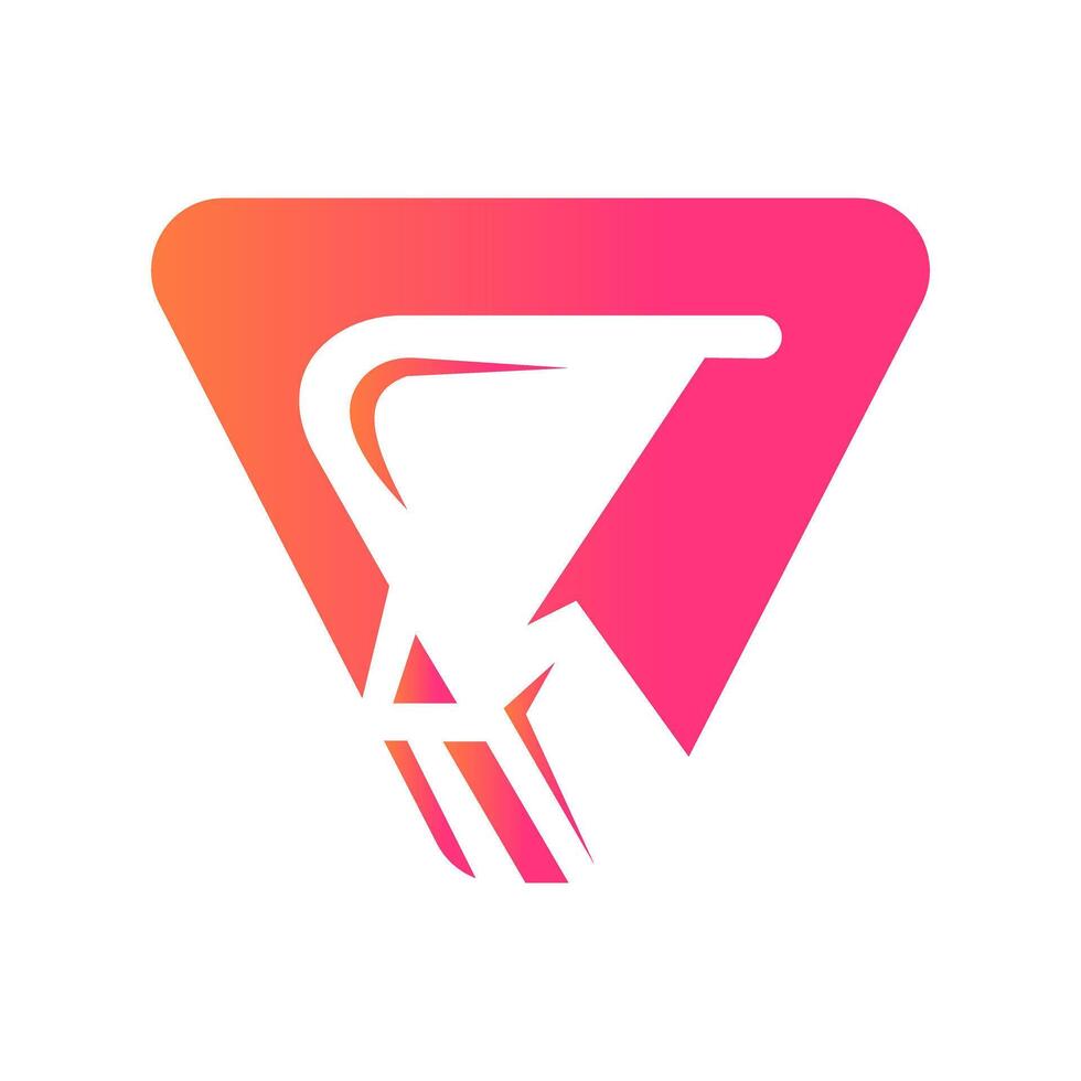 Letter V Excavator Logo for Construction Company. Excavator Machine Symbol vector