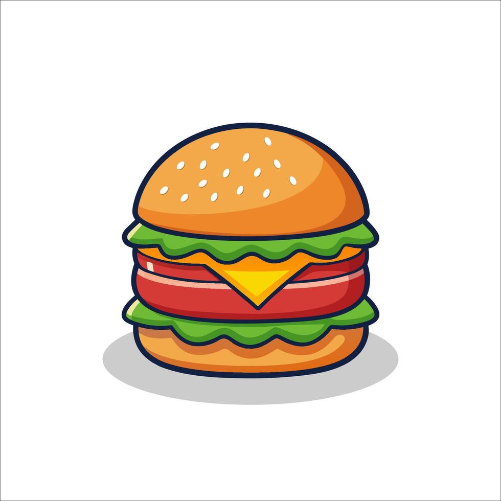 cheeseburger isolated on white background vector