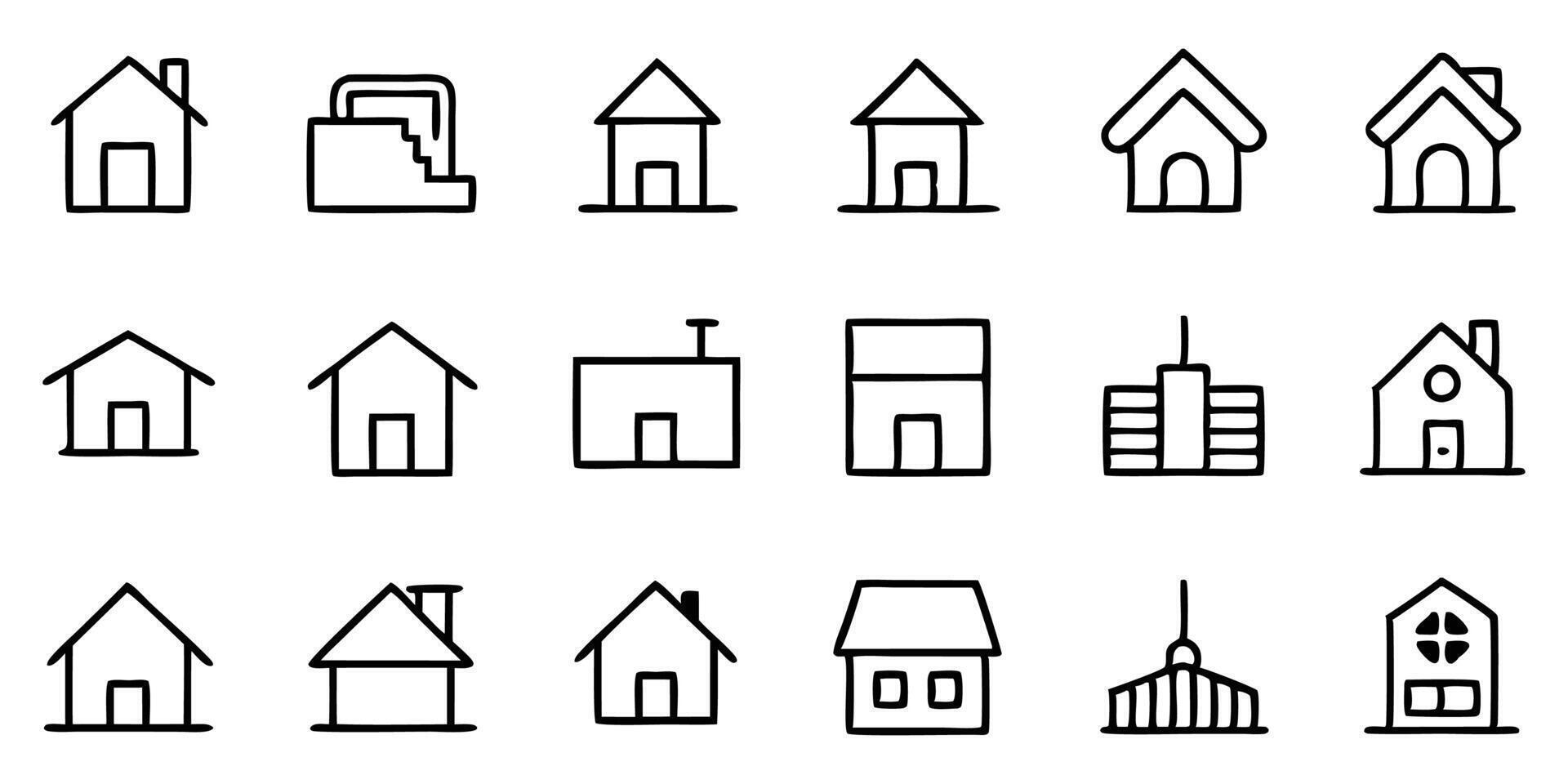 House icon set vector