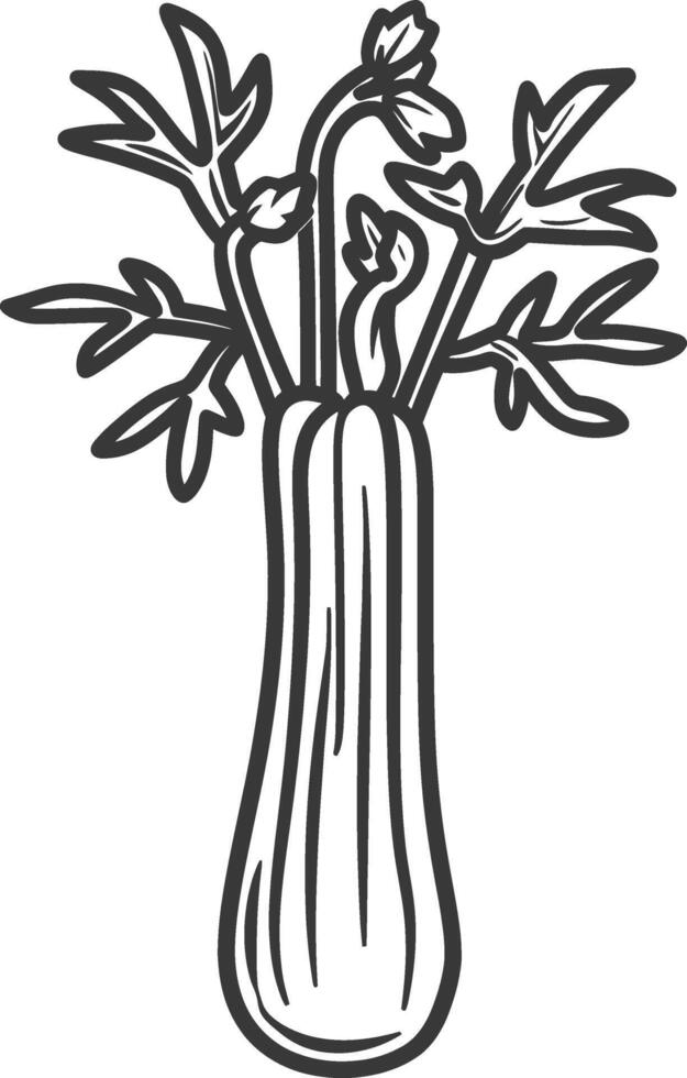 A drawing of a vase with flowers in it vector