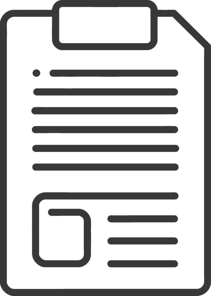 A black and white clip board icon vector