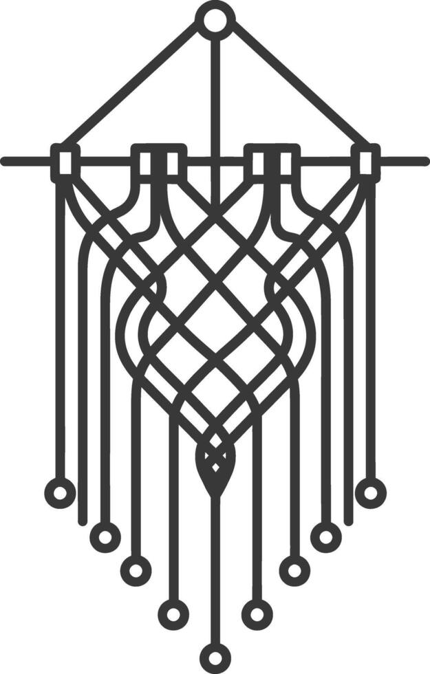 A black and white illustration of a crescent vector