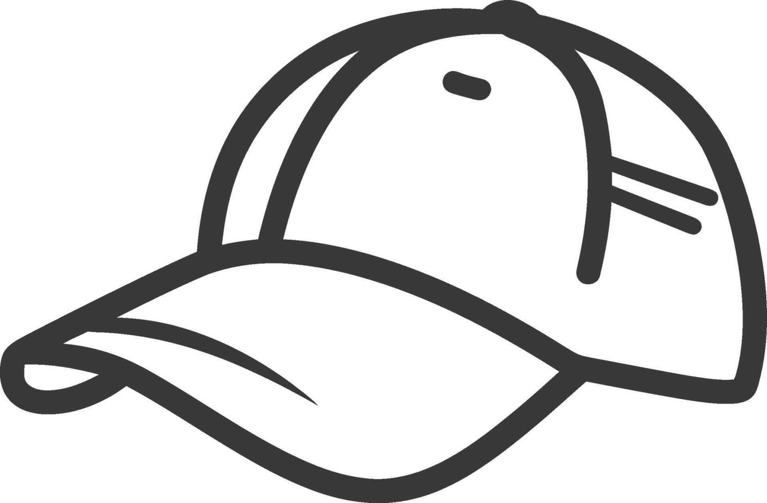 Line Drawing of a Baseball Cap vector