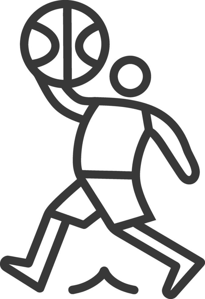 Basketball player icon vector