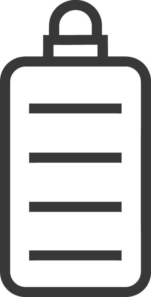 Line Drawing of a Bottle with a Cap vector