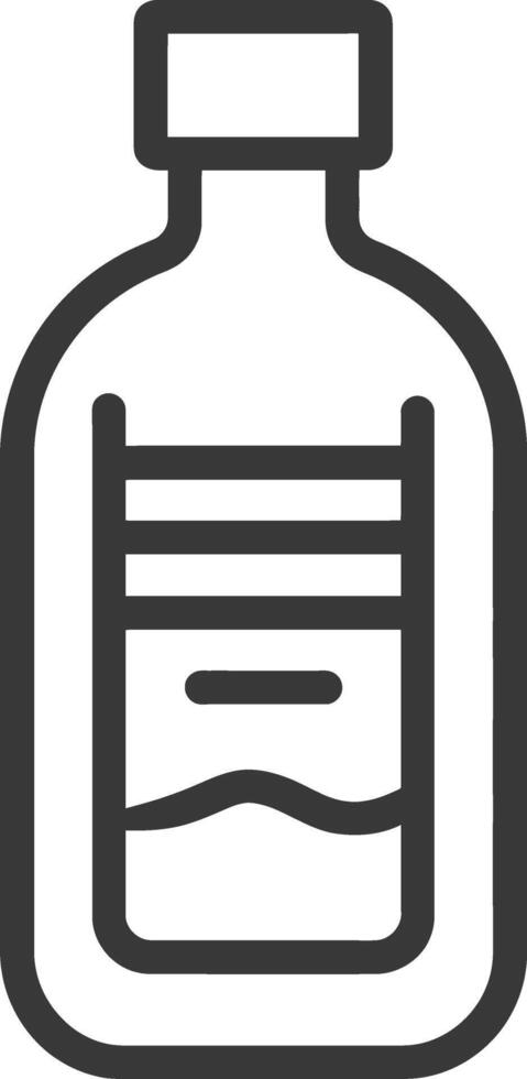 A bottle with a liquid in it on a white background vector