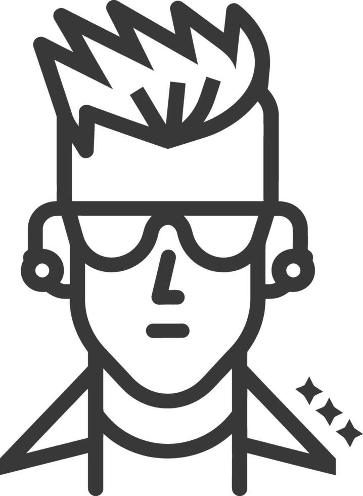 A man with sunglasses and a hat on his head vector