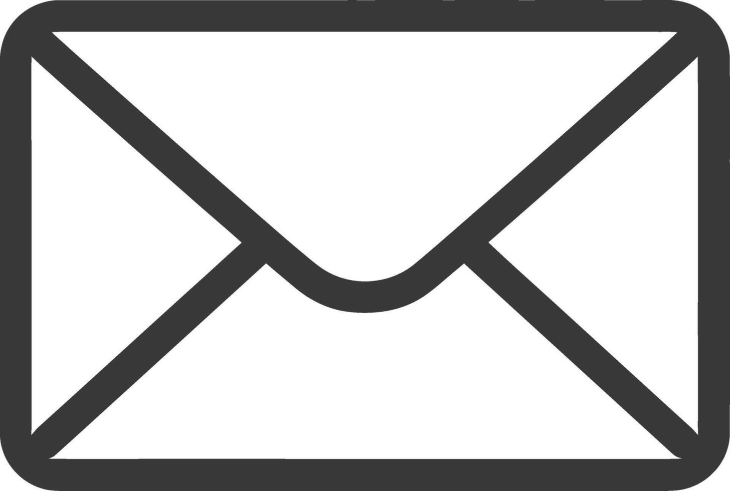 An envelope icon on a white background vector
