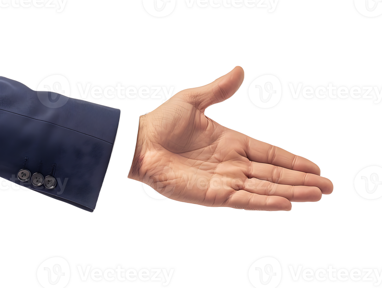 A hand reaching out to a person in a suit png