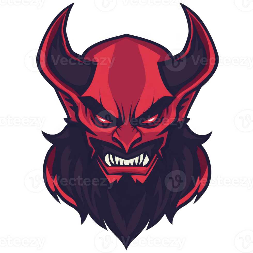 Angry Red Devil Mascot Illustration png