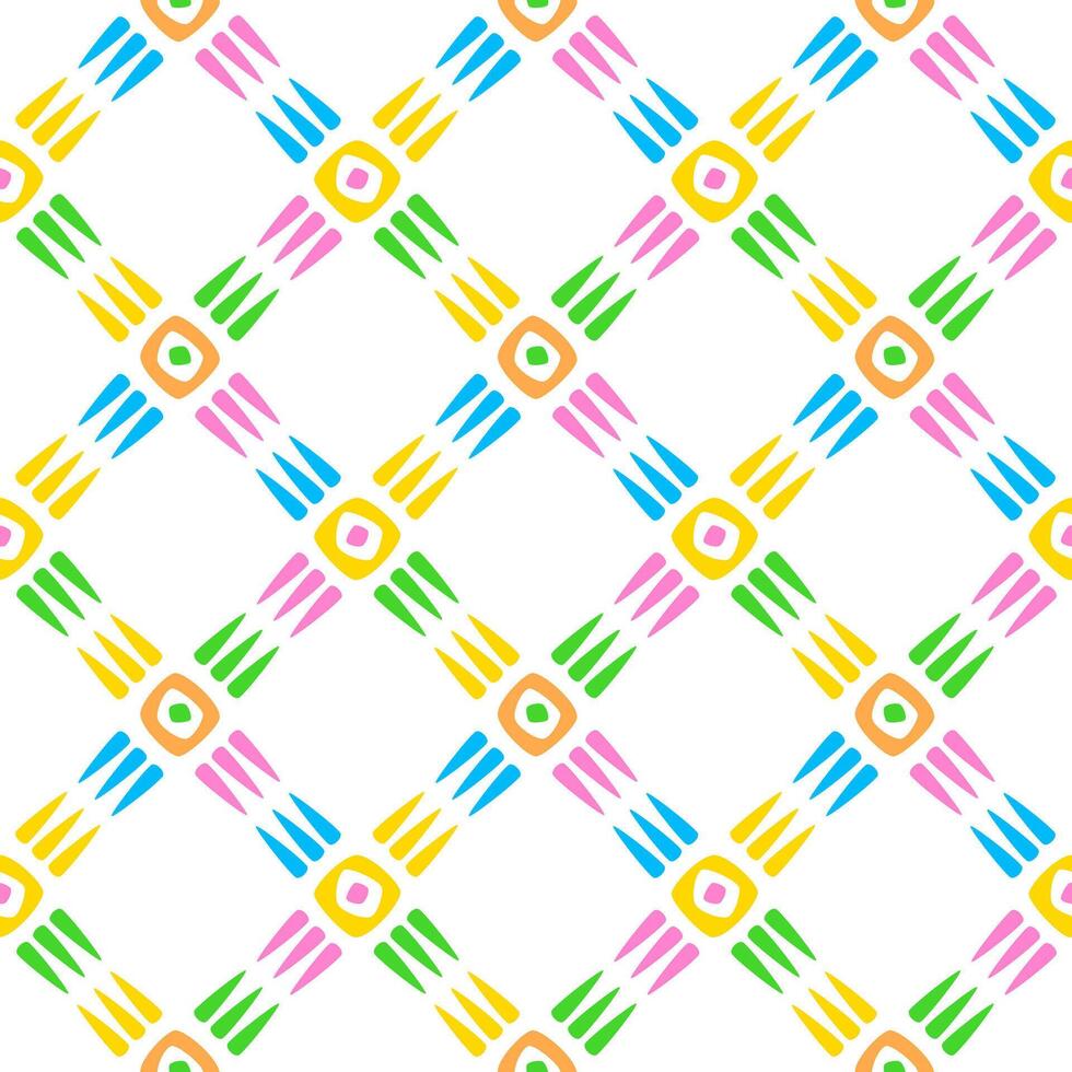 Fun sun seamless pattern multicolor vector