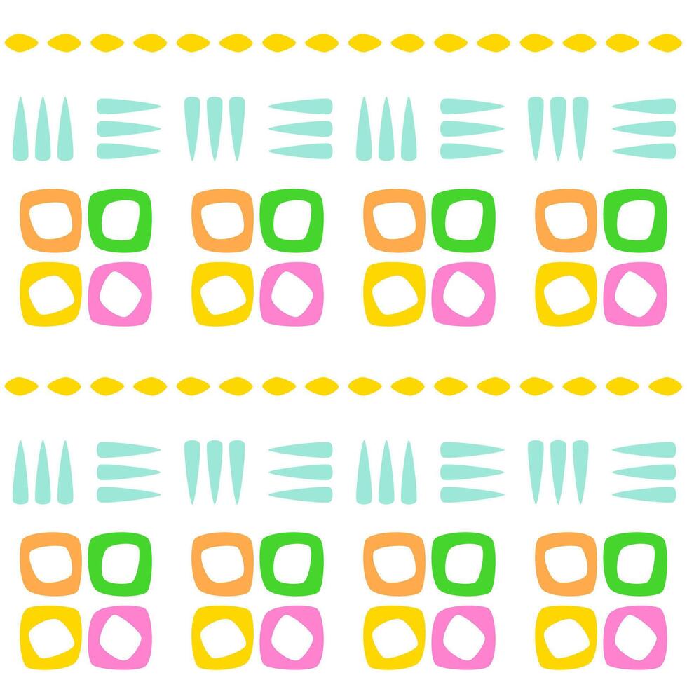 Happy colors geometrical seamless pattern vector