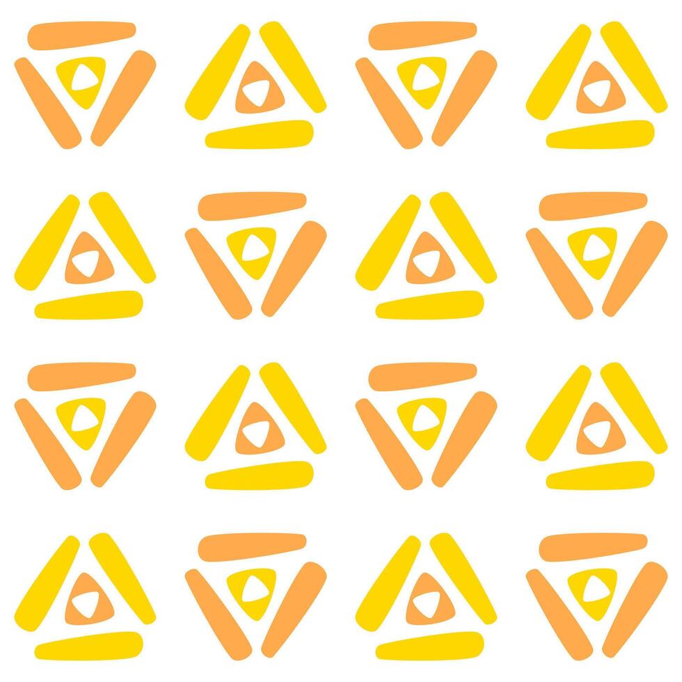 Yellow triangle sunny seamless pattern tiles vector