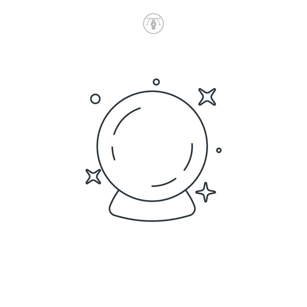 Crystal Ball icon symbol illustration isolated on white background vector